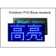 P10 Outdoor Blue color LED display module 320*160mm 32*16 pixels waterproof high brightness for scrolling text message
