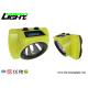 18000lux 385lum Cordless Led Miners Cap Lamp Tempered Glass Lens Transmittance 99%