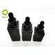 Matte Black Glass Empty Cosmetic Bottles For Essential Oil / Serum 20ml 30ml 50ml