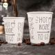 Single wall foam paper cup PE coated disposable hot drink coffee milk tea paper cup with logo customized
