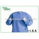 Ultrasonic Heat Seal SMS Disposable Surgical Gown Waterproof With Knitted Wrist