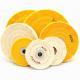 6inch yellow color Spiral Sewn Buffing Wheels for mirror polishing using cotton cloth
