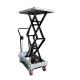 150kg Mobile Manual Scissor Lift Tables 700mmx450mm Max Height 755mm