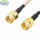 RG316 RG178 RF Cable Assemblies SMA Male To RP SMA Male RF Pigtail Cable