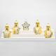 Luxury Cosmetic Packaging Glass Roll On Bottles With Gold Cap Perfume Roll Container