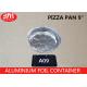 A09 Aluminum Foil Container 9'' Pizza Pan Round Dish 23.5cm x 23.5cm x 4.5cm