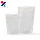 Compostable Biodegradable Packaging Bags White Kraft Stand Up Pouch With Zipper