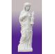 hand carved stone lady carving / stone statue figure