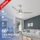 High Air Volume Ceiling Fan 3 Plastic Blades Led Ceiling Fan With Remote Control