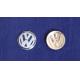 high quality VW car emblem in printing color with concaved mould