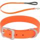 Vivid PVC Orange Waterproof Dog Collars , Waterproof Dog Training Collar