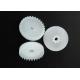 20mm Wheel White Plastic Crown Gears Compact With 28 Z Straight Teeth