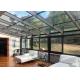 Tempered Glass Roof Sunroom PVDF 150x150mm Customized Color Glass Covered Sunroom