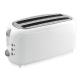 Bread Centering Function 4 Slice 2 Slot Long Toaster White Yellow