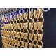 10mm × 24mm Metal Chain Link Curtains Golden String For Wall Coverings