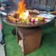 Backyard Corten Steel BBQ Grill Outdoor 40 Inch Barbeque Fire Pit