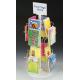 Custom Rotating Countertop Greeting Card Display Stands With Sign Clip 16 Pockets