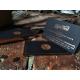 Black Gold Foil Letterpress Business Cards Rose Gold Foil Edges , Offset Printing