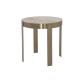 Living Room Small Round Stainless Steel End Table Side Table With Brushed Bronze Matt Black Natural Marble Top Metal Leg
