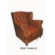 antique style honey color leather single leisure chair furniture,#XD0037