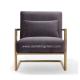 Velvet Upholstered Stainless Steel Leg 80cm 60cm One Seater Armchair
