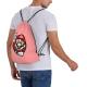 Gym Yoga Sports Pink Drawstring Bag Backpack Anime Cartoon Lightweight For Men Women