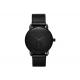 Create your own brand watches men genuine leather watch black