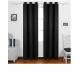 Solid Black Color Custom Window Curtains Quick Delivery For Home And Office