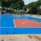 Synthetic Exterior Basketball Court Surfaces , Colored Modular Basketball Flooring