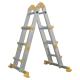 Outdoor Aluminum Telescopic Ladder 4x3 Corrosion Resistant Long Life Span