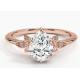 14K 0.77ct Rose Gold Pear Cut Wedding Moissanite Jewelry Gold Ring