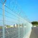 Military isolation fence with razor barbed wire
