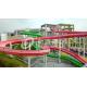 Stainless Steel Fastener FRP Spiral Water Slides For Giant Outdoor Water Park