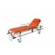 Low Frame Structure Aluminum Folding Ambulance Stretcher Patient Transport For Rescue