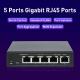 Unmanaged 10/100/1000 Mbps Gigabit PoE Switch With IEEE 802.3u Port Trunking