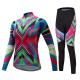 Female Jersey Long Sleeve Cycling Suit Cycling Clothing Suits Colorful