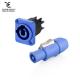 Blue Power Input Male to Female Connector, Panel Mount Connector for Stage Light