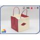 Cube Shaped White Paper Present Bags With Handles Cookie Box Package