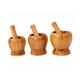 Household Bamboo Mortar And Pestle Garlic Pepper Spice Pounder 5.9 X 5.4 X 0.9 Inches