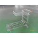 Supermarket Warehouse Trolley cart with square steel tube base and logo on handle