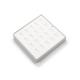 Customed Shop Design MDF White Fabric Jewelry Tray for Rings 160*160*40mm