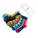 Elegant fashion plaid patterned design autum casual breathable OEM cotton socks for men