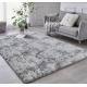 Custom Area Rugs for Living Room Home Decorative Fluffy Floor Carpet Mat Tie Dyed Light Grey Rug