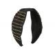 Denim hair hoops wide fabric headbands Creative color diamond-encrusted wide edge hoops hair accessories