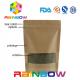 Brown Kraft Paper Customized Paper Bags Doypack k Dry Food Packaging Bag With Window