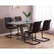 High Durability 6 Chairs Metal Dining Table Set For Restaurants ISO9001