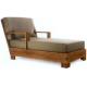 Hardwood Frame 2 Arm Chaise Lounge For Living Room Hotel Lounge Chairs