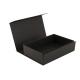 Matt Black Foldable Carton Box , Custom Rigid Paper Box 160mm Length With Magnet