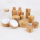 47mm 35ml Refillable Cosmetic Packaging  Jars With Bamboo Lids 28/400