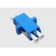 Blue Color Single Mode Duplex LC To LC Fiber Optic Cable Adapter With Flanges